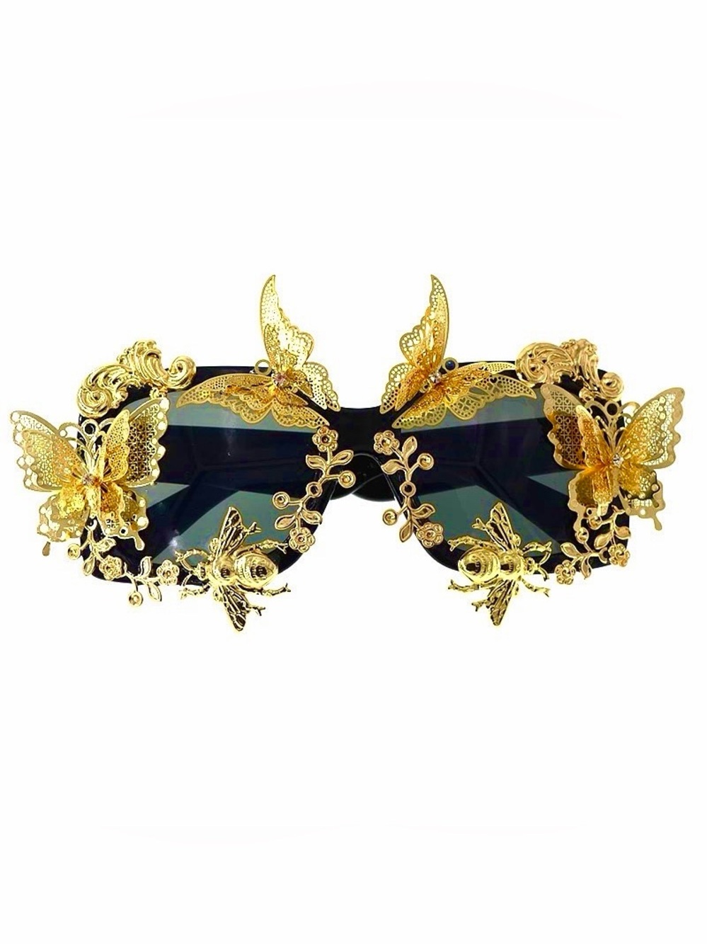 🆕New Vintage-Embellished Butterfly Sunglasses - Picture 4 of 8